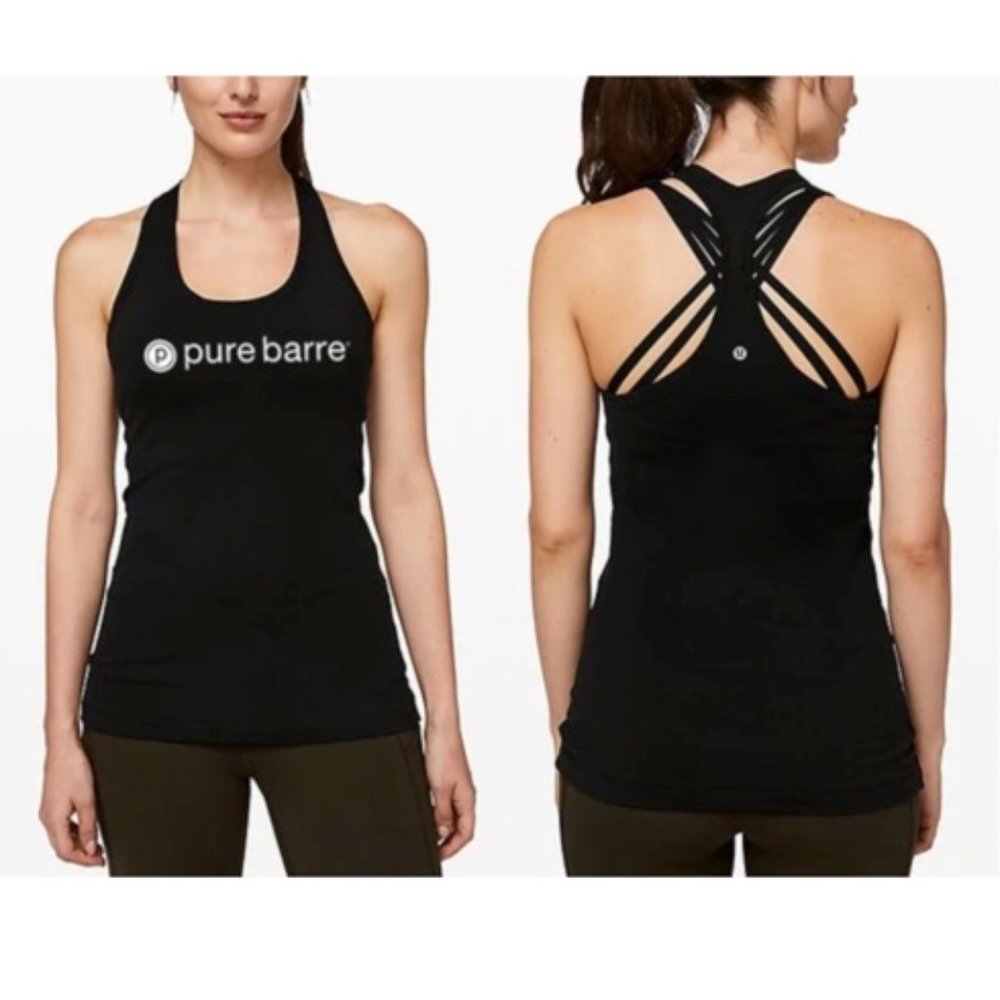 Pure Barre - Lululemon Cool Racerback, Black - 8